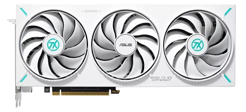 Asus представила белоснежную GeForce RTX 5070 TX Gaming с бирюзовыми акцентами