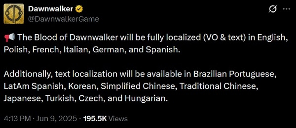 Вампирская ролевая игра The Blood of Dawnwalker от ветеранов CD Projekt Red осталась без перевода на русский язык
