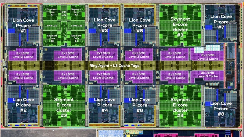 Опубликованы детальные изображения каждого кристалла процессоров Intel Arrow Lake-S